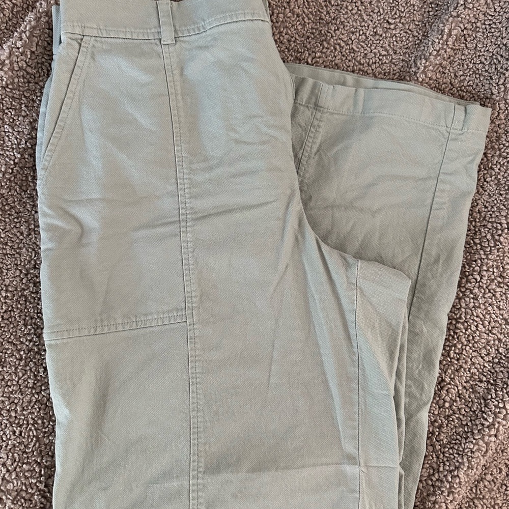 LOFT womens Cargo Pants in greenish Gray